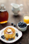 Waffles with Blueberries