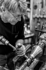 Fred Danforth at the Lathe